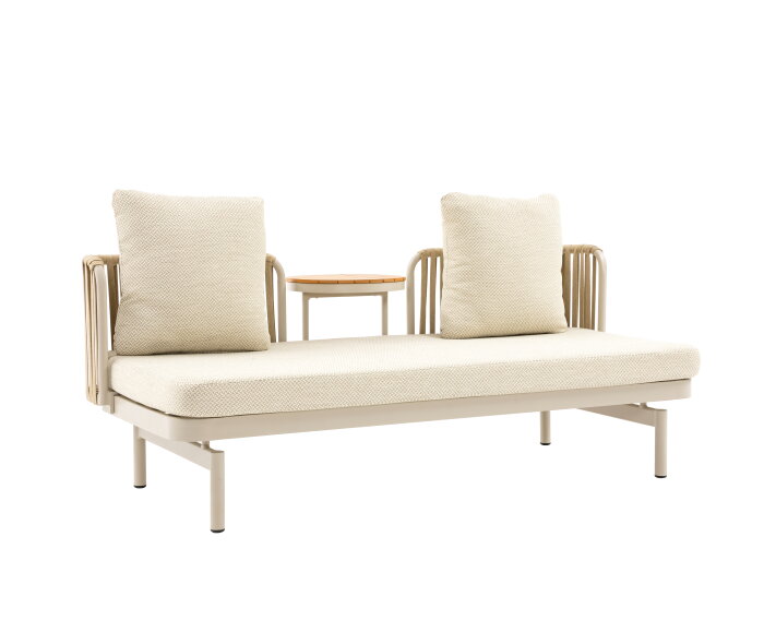 Tuinbank Isabeau met tafeltje - taupe