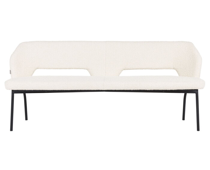 MUST Living eetkamerbank Bloom - 86x190x57 cm - Boucl&eacute; naturel