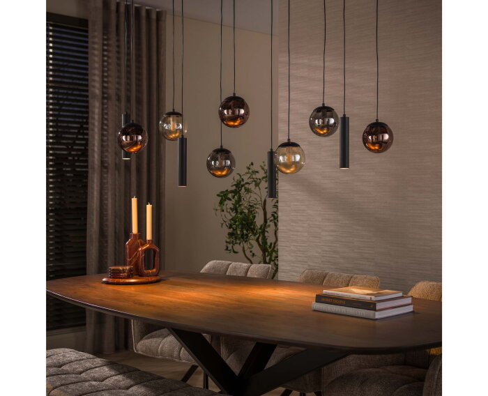 Hanglamp Orb 6+5L - Zwart