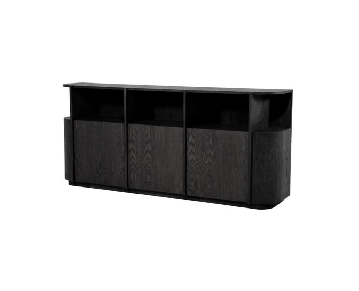 Dressoir Oslo 203x42cm - zwart | Eleonora