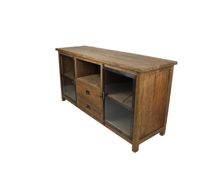 TV meubel Hunter - reclaimed teak/ijzer