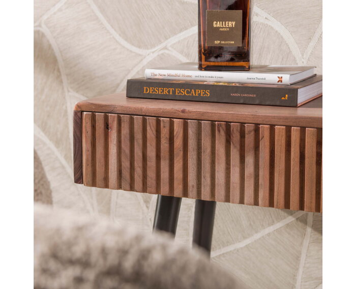 Hal-/kaptafel Carve 3L - Massief acacia bruin