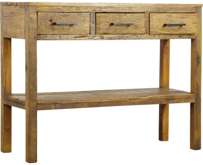 Sidetable Brent gerecycled hout naturel - 110 x 40 x 85 cm