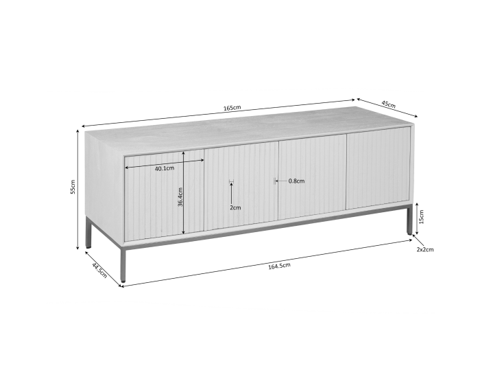 Tv meubel Madison Natural | 165 cm