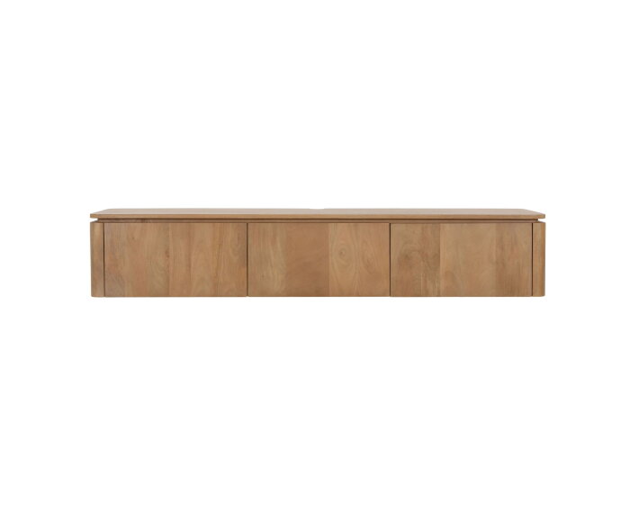 Zwevend tv meubel Dallas Naturel Mangohout 165 cm