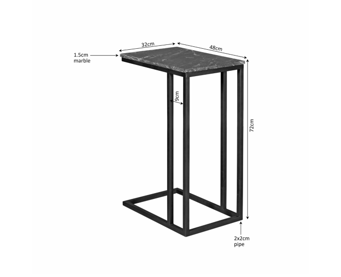 Slider Marmer | High | Zwart