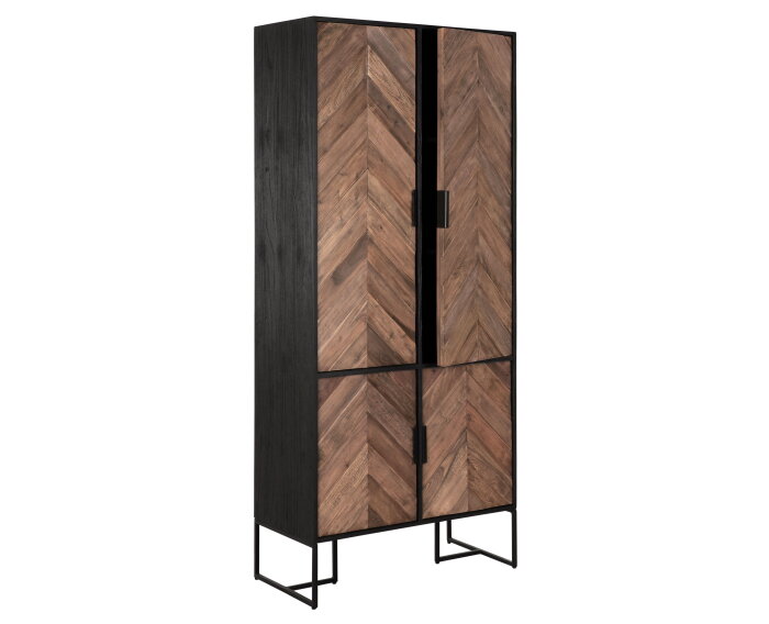 Cupboard Criss Cross, 4 doors,185x80x40 cm, mixed wood