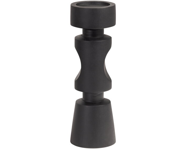 Midi Kandelaar Mango Hout Zwart 36cm - WOOOD Exclusive