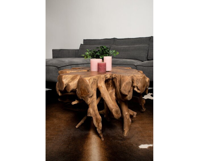 Spider Coffee Table - 80x80x40cm - Teak Root