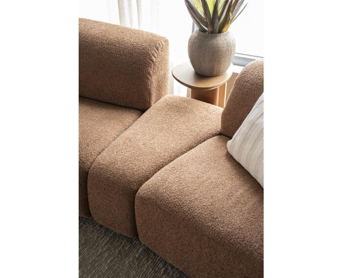 SEVN Marit modulaire hoekbank Yarra Nougat - 411x130 cm - Zelf samen te stellen