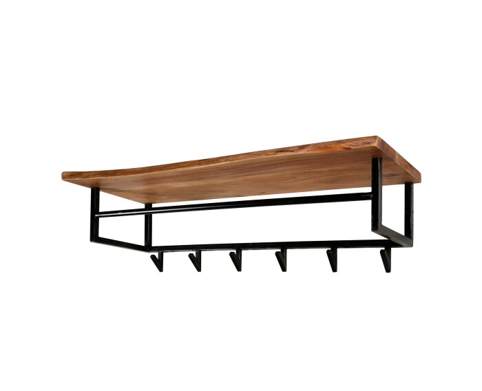 Kapstok Timber 6 haken hoedenplank 100 cm