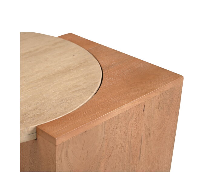 Bijzettafel Numa Naturel Travertin 60 cm