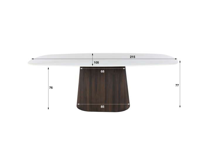 Eettafel Ceramo Centro 215 - 3D keramiek Taj Mahal