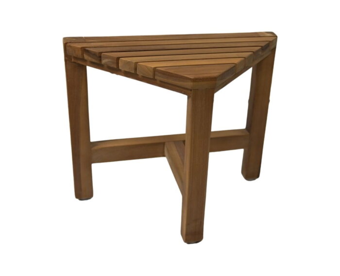 Decoratieve hoek krukjes - 38x20x32 - Naturel - Teak - Set van 2