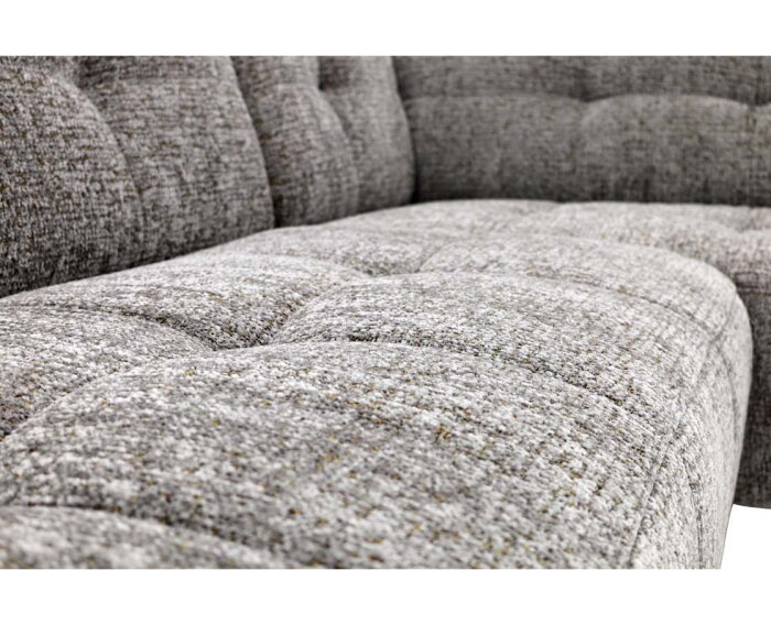 Hoekbank Viano rechts stof Bella 15 Donkergrijs gem&ecirc;leerd - 255x200x84 cm - modern