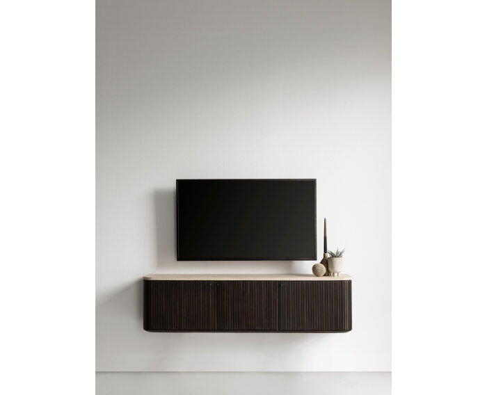 DTP home Zwevend TV meubel Maroon small 37x140x35 cm - Mahonie & Mortex