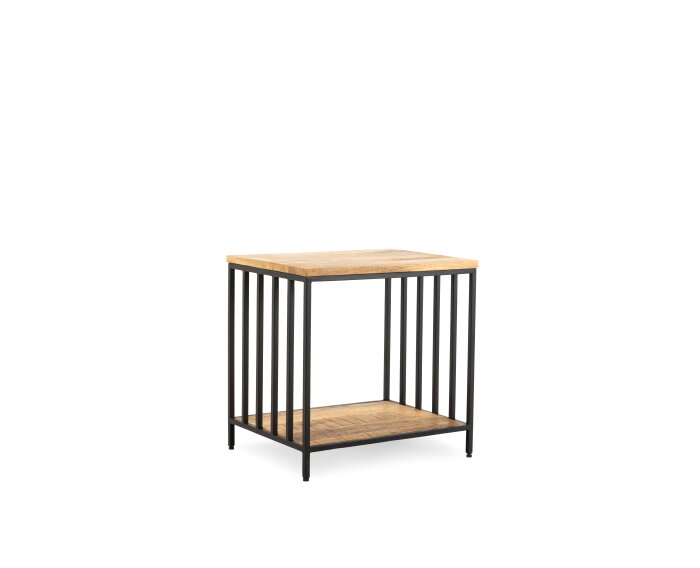 Wooden Iron Sidetable 45