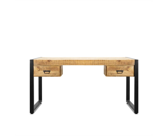 Bureau Britt mangohout 2 lades 150 cm - Naturel
