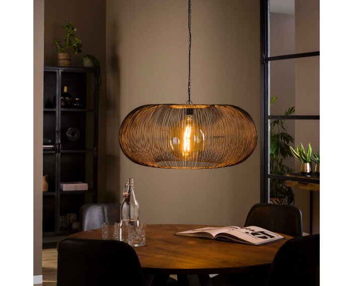 Hanglamp Copper twist &Oslash;70 cm - Zwart nikkel