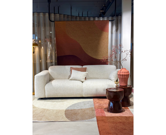 Hoekbank Kiki Cremona 14 - chaise lounge arm links + 2-zits arm rechts - 282x165 cm - Beige