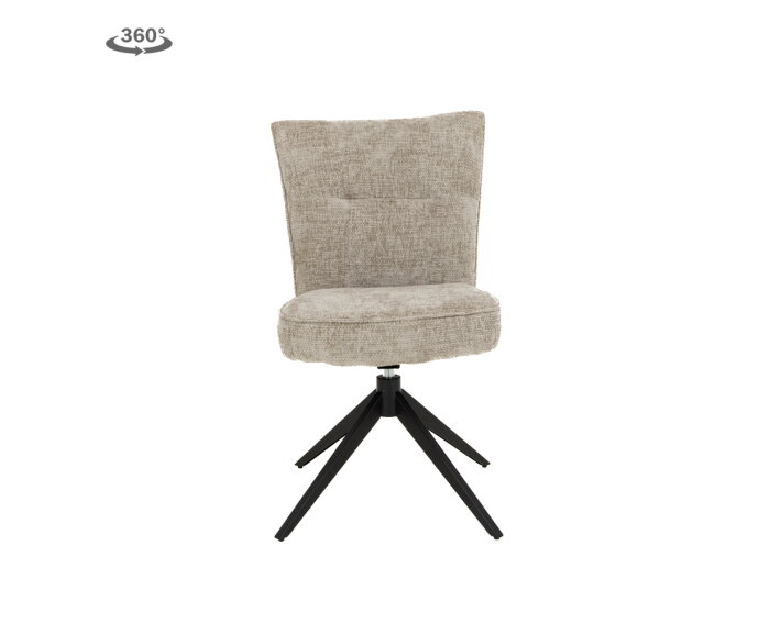 Bardi Stoel - fabric Haga 30 beige (draaibaar)