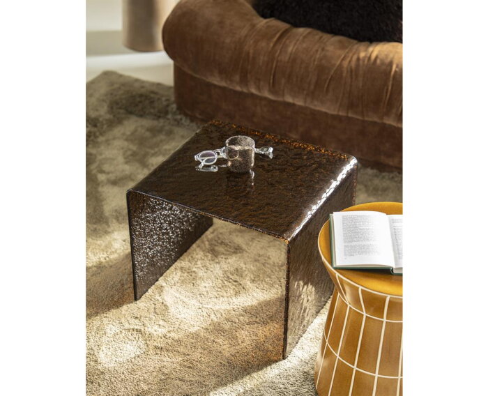 Side table Ripple 50x45cm - bruin | BY-BOO