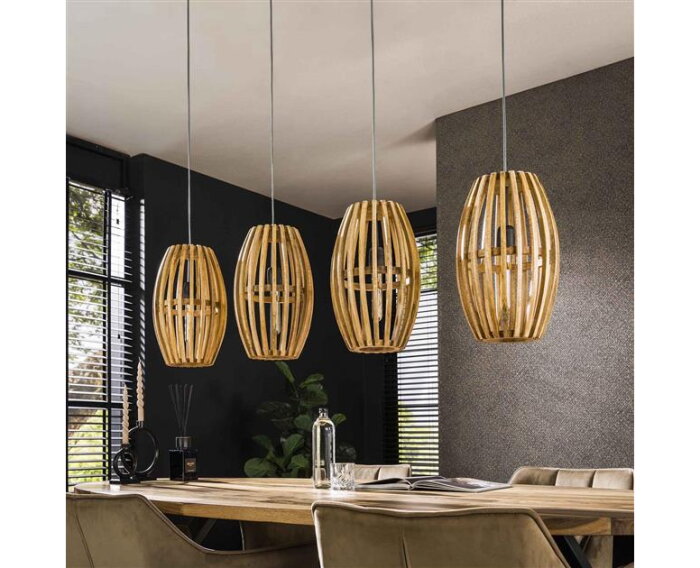 Hanglamp 4L orbit - Massief mango naturel