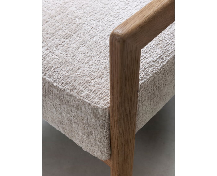MUST Living fauteuil Kelly - Luxor Sand - Naturel - 75x73x73 cm