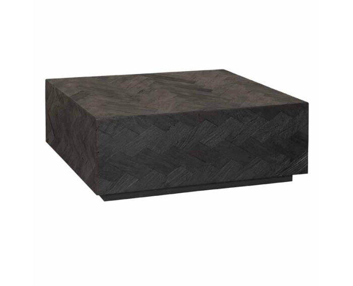 Salontafel Ziano Visgraat 100x100 cm - zwart | Tower living