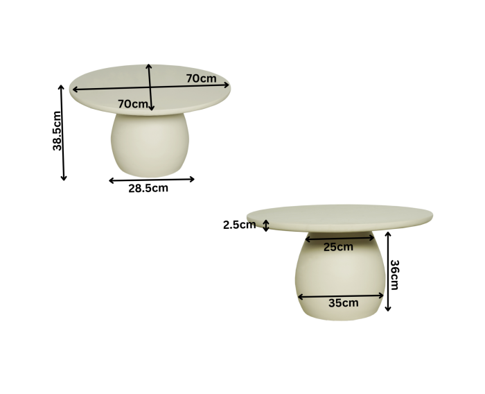Salontafel Mabel | 90 cm