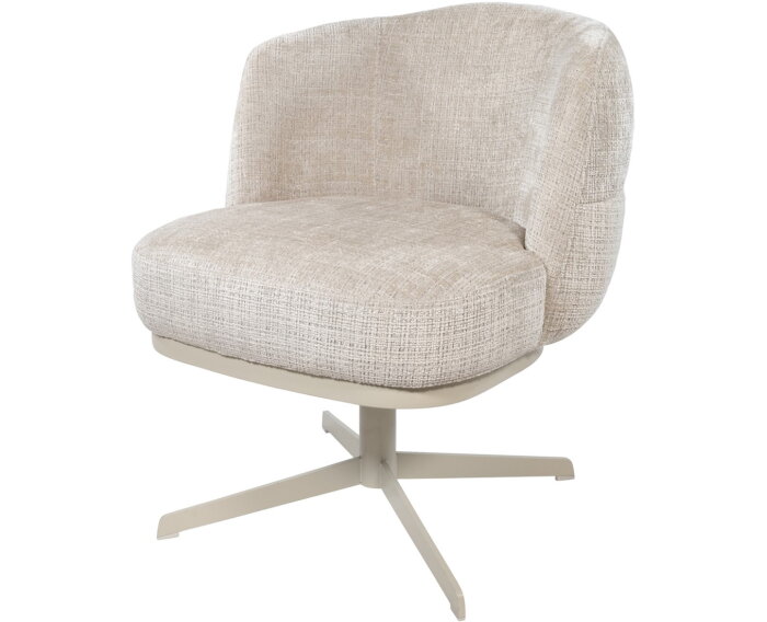 Eetkamerstoel Lopez - beige draaipoot 360 - Cremona - Taupe 04 - Star Collection