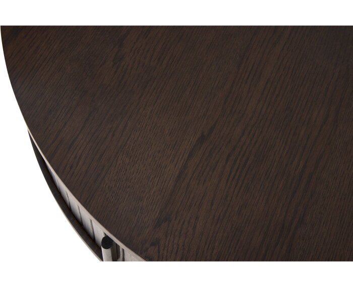 Salontafel META rond eikenhout Ø85 CM - Espresso