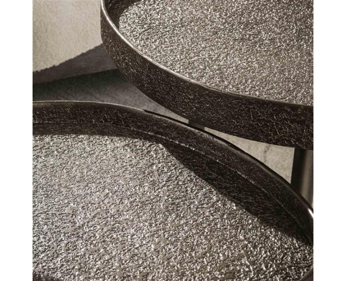 Salontafel Contour driehoekig set/2 - Brons liquid metal