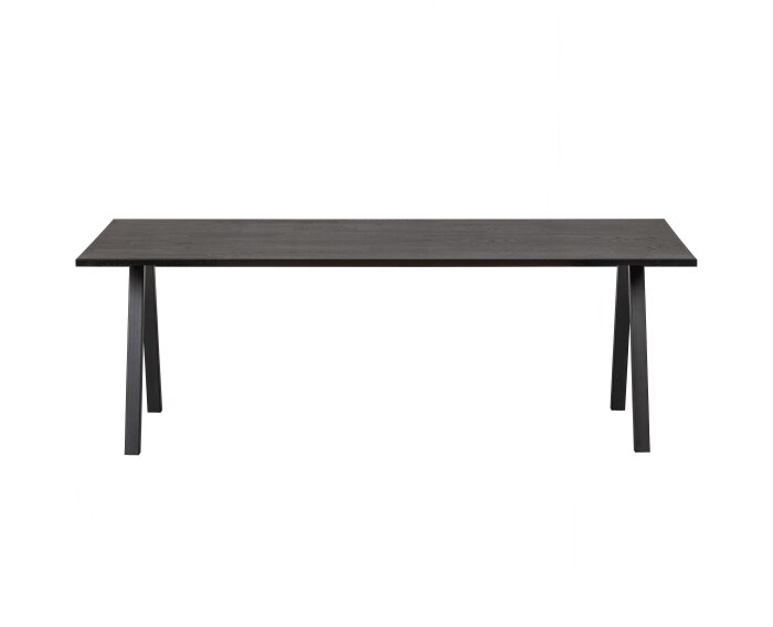 Combi-tablo: Tafel Eiken Blacknight 220x90 & 2-stand Poot - WOOOD