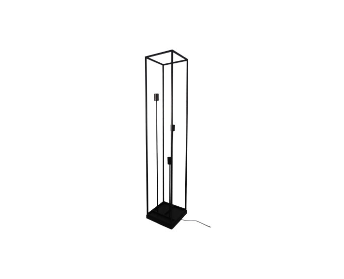 Vloerlamp Fremont open frame 3-lichts - 158 cm - Gepoedercoat zwart - Ijzer