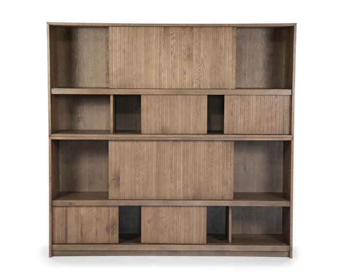 Boekenkast Milo 180x42cm - bruin | Eleonora