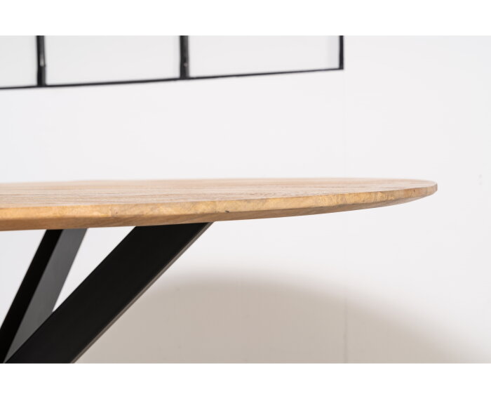 Eettafel Florence Rond mangohout 110x110 cm - Naturel | Gezandstraald