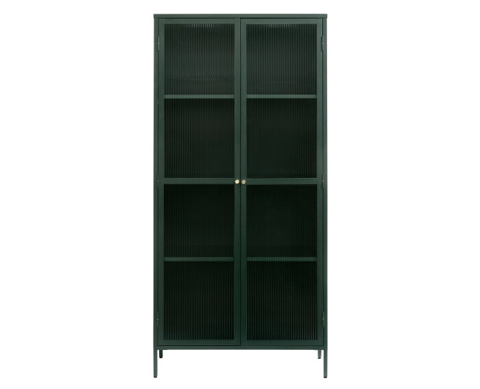 Vitrinekast Bronco metaal 190 cm - Groen