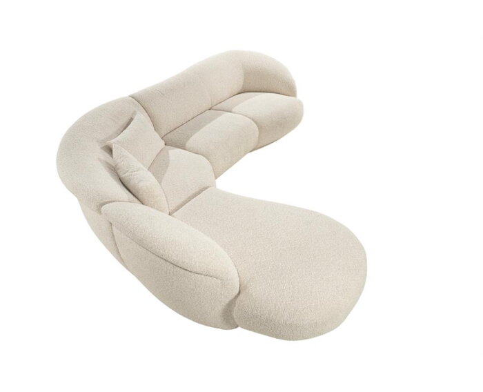 SEVN Emma organische modulaire hoekbank - Phat Sand - 310x259 cm - Zelf samen te stellen