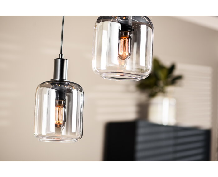 Hanglamp Swirl 5-lichts smoke glas | BY-OLAF