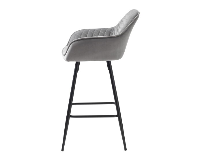 MILTON COUNTER STOOL GREY VELVET