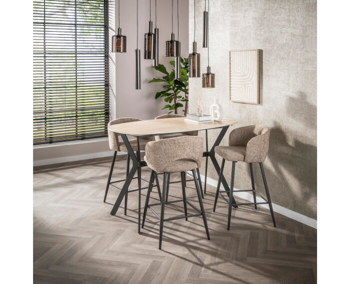 Bartafel 140 Romano ceramic Deens ovaal - Keramiek travertine
