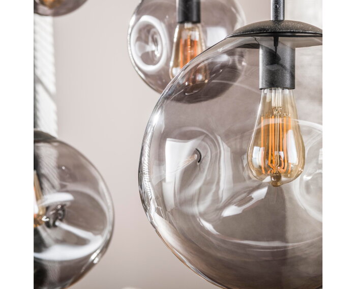 Hanglamp 6L Stellar black series - Artic zwart