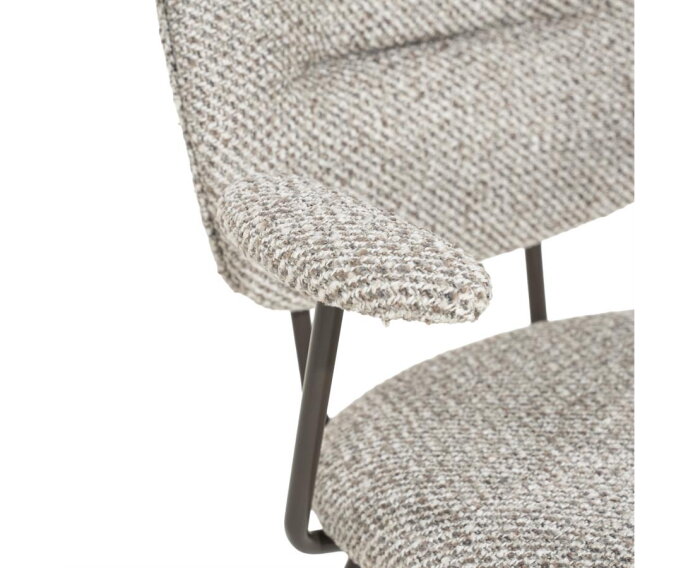 Stoel Tibbe met arml - taupe | Eleonora
