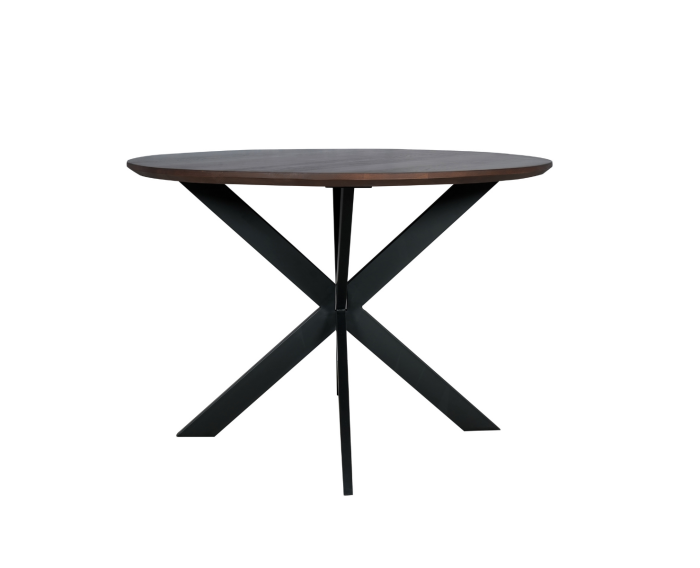 Eettafel Madison Walnut | 110 cm | Poot Black