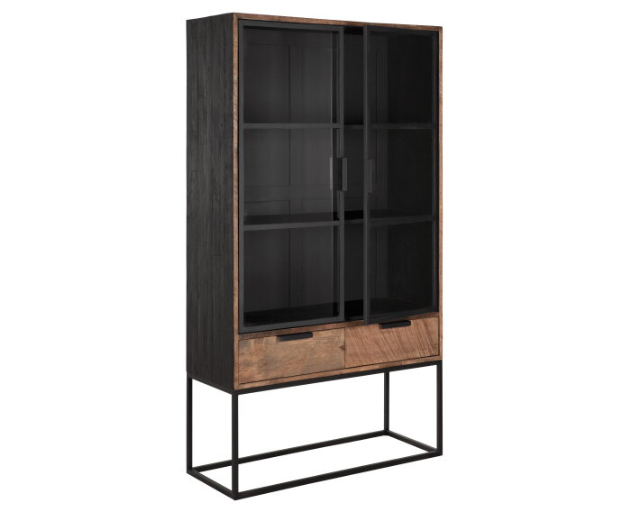 DTP home vitrinekast Cosmo no.1 teakhout 100x40x180 cm