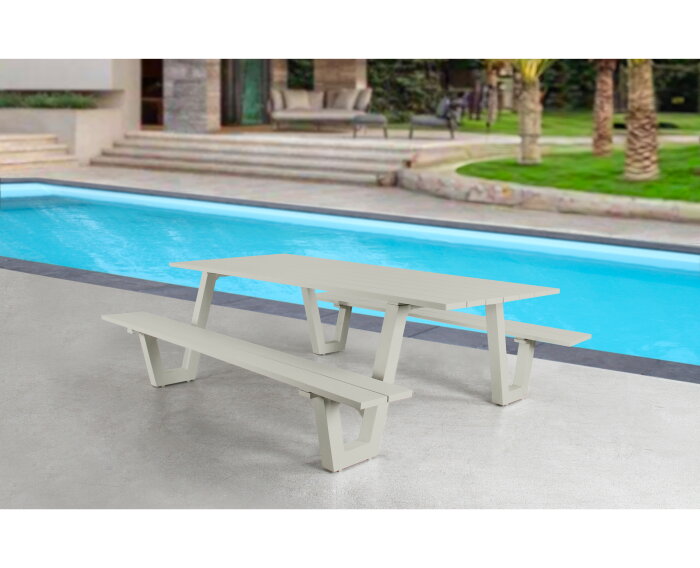 Picknickbank London 180 cm taupe