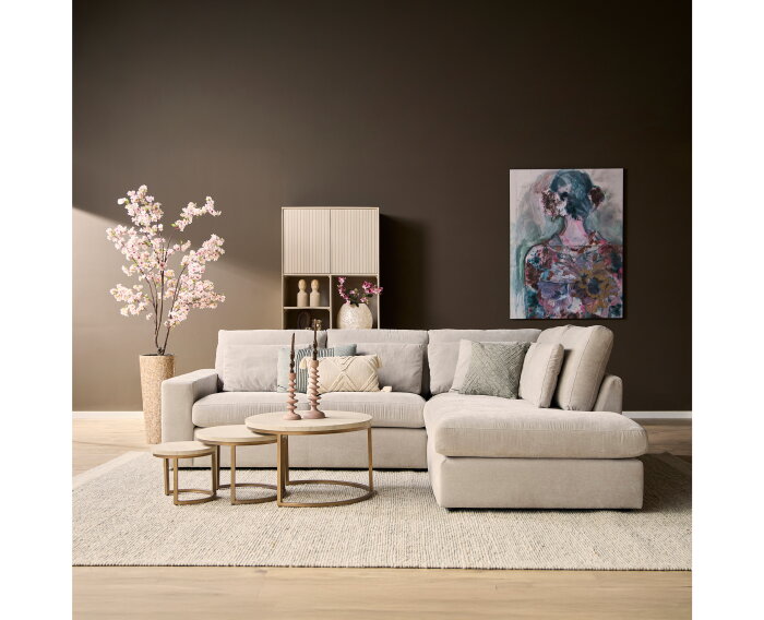 MySofa Jesse | 2,5 zits + Ottomane Rechts | Beige