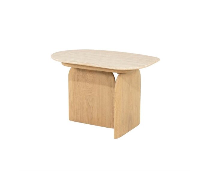 Bijzettafel Lova 60x38cm - naturel | Eleonora