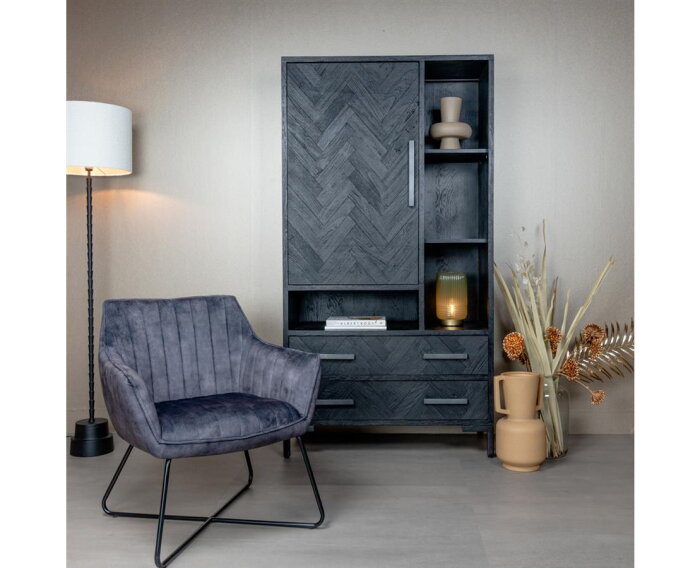 Monte Fauteuil - fabric Adore 29 anthracite